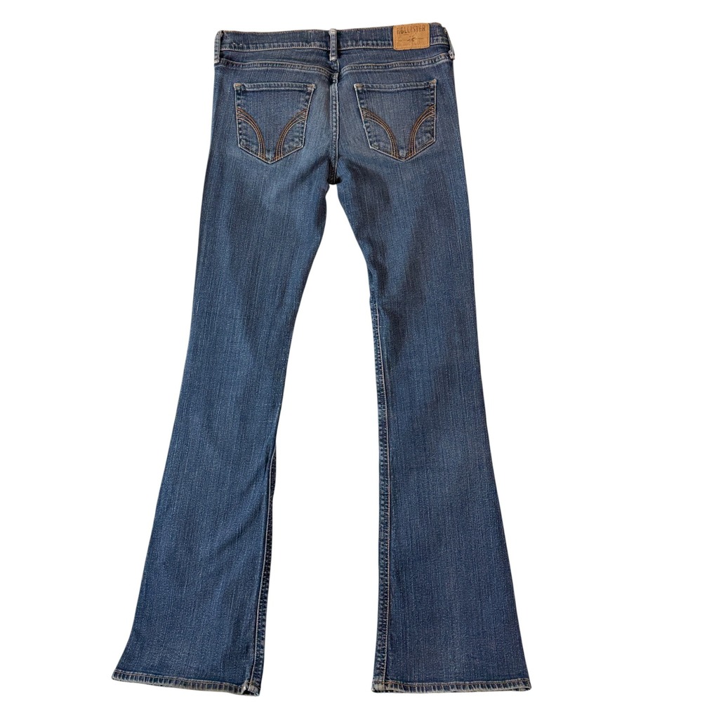 Hollister So Cal Stretch Jeans Women 5L W27 L35 Blue Denim Low Rise Bootcut - Picture 2 of 14